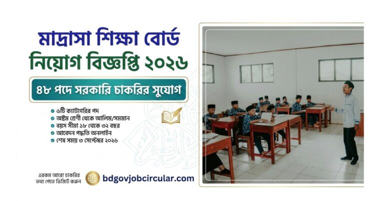 মাদ্রাসা শিক্ষা বোর্ড নিয়োগ বিজ্ঞপ্তি ২০২৬